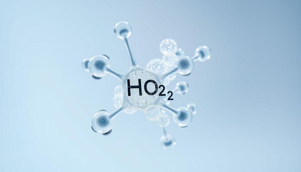 A detailed close-up of the chemical composition of carbonated water, showcased against a clean, minimalist background. The image should depict the molecular structure of H2O with CO2 gas bubbles dispersed throughout, rendered in a realistic, scientifically accurate style. Crisp lighting from the side casts shadows that accentuate the three-dimensional form, while a shallow depth of field isolates the subject and draws the viewer's focus. The overall tone should convey a sense of clarity and technical precision, complementing the informative nature of the accompanying article section.